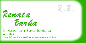 renata barka business card